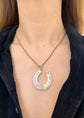LARGE VICTORIAN SILVER HORSESHOE PENDANT