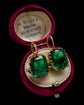 EARLY VICTORIAN GREEN PASTE EARRINGS