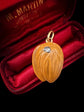 LATE VICTORIAN AGATE AND DIAMOND NUT PENDANT