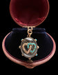 VICTORIAN DOUBLE HEART ROCK CRYSTAL PENDANT