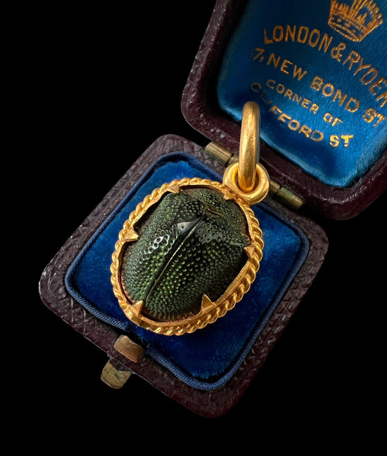 VICTORIAN SCARAB BEETLE PENDANT
