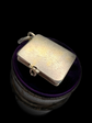 VICTORIAN ENAMEL PANSEY SILVER BOOK PENDANT