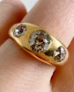 VICTORIAN 18CT GOLD THREE STONE DIAMOND RING