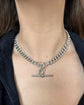 EDWARDIAN HEAVYWEIGHT SILVER DOUBLE CURB ALBERT CHAIN