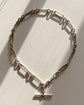ANTIQUE SILVER PAPERCLIP ALBERT CHAIN