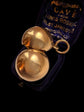 VICTORIAN 18CT GOLD ORB LOCKET WITH CONCEALED SPINNER FOB