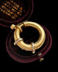 HUGE VINTAGE 18CT GOLD & SAPPHIRE BOLT RING