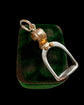 VICTORIAN PLATINUM & 15CT GOLD STIRRUP PENDANT