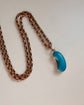 ANTIQUE SILVER & ENAMEL LUCKY BEAN PENDANT