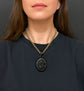 LARGE WHITBY JET ‘TULIP’ LOCKET