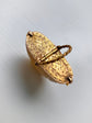 19TH CENTURY MOTHER OF PEARL & 18CT GOLD BASKET PENDANT