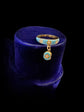VICTORIAN BLUE ENAMEL LOCKET RING