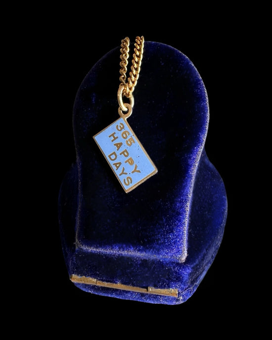 VINTAGE ENAMEL ‘365 HAPPY DAYS’ PENDANT
