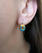 VICTORIAN 15CT GOLD & TURQUOISE HORSESHOE EARRINGS