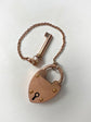 VICTORIAN 9CT GOLD HEART PADLOCK WITH WORKING KEY