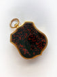 VICTORIAN LARGE 15CT GOLD SHIELD LOCKET PENDANT