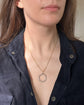 ANTIQUE DIAMOND & 14CT GOLD CIRCLE PENDANT