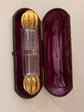 LARGE VICTORIAN DOUBLE ENDED SCENT BOTTLE WITH ORIGINAL CASE
