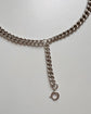 ANTIQUE LONG SILVER CURB CHAIN WITH EXTENDER