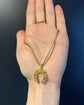 LARGE VICTORIAN RUBY & DIAMOND HORSESHOE PENDANT