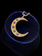 ANTIQUE GEM SET  ‘DEAREST’ CRESCENT PENDANT