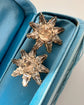 19TH CENTURY FACETED PASTE STAR EARRINGS
