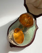 ANTIQUE SILVER GILDED EGG PENDANT