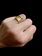 VICTORIAN 18CT GOLD & DIAMOND COILED SNAKE RING