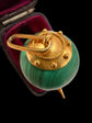 ETRUSCAN REVIVAL MALACHITE SPHERE PENDANT