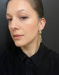 EARLY 19TH CENTURY 18CT GOLD ENAMEL EARRINGS AND BROOCH DEMI PARURE