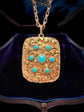 VICTORIAN TURQUOISE & AMETHYST VINAIGRETTE PENDANT