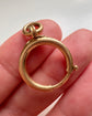 ANTIQUE LARGE 14CT GOLD BOLT RING