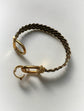 18CT GOLD SNAFFLE & ELEPHANT HAIR BANGLE