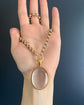 VICTORIAN LARGE ROCK CRYSTAL & 18CT GOLD PENDANT