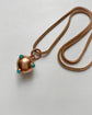 VICTORIAN 15CT GOLD & TURQUOISE MINI ORB PENDANT