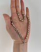 ANTIQUE SILVER FACETED BELCHER ALBERT CHAIN