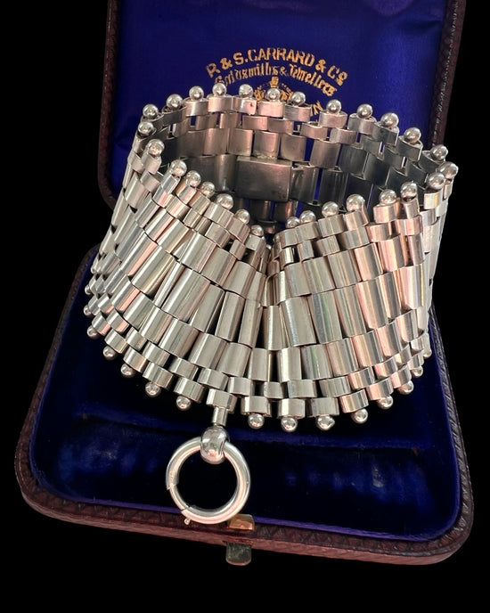 ANTIQUE WIDE SILVER BANGLE