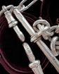 EDWARDIAN CHUNKY SILVER PAPERCLIP ALBERT CHAIN