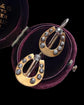ANTIQUE MIXED METAL HORSESHOE EARRINGS