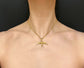 A 9CT GOLD & PEARL SWALLOW PENDANT