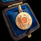 VINTAGE ZODIAC ‘CANCER’ ENAMEL CRAB DISC PENDANT
