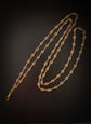 18CT FRENCH SAUTOIR FANCY LINK GAURD CHAIN