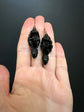 VICTORIAN WHITBY JET ACORN EARRINGS