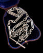 ANTIQUE SILVER TROMBONE & KNOT ALBERT CHAIN