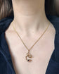 VICTORIAN 15CT GOLD & GARNET COILED SNAKE PENDANT