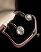 19TH CENTURY PASTE SINGLE STONE EARRINGS