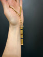 VICTORIAN 15CT GOLD & COLOURED ENAMEL TRIPLE PROPELLING PENCIL PENDANT