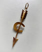 VICTORIAN 15CT GOLD HORSESHOE & ARROW PENDANT