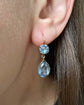 EARLY 19TH CENTURY LIGHT BLUE PASTE DOUBLE DROP EARRINGS