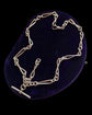 ANTIQUE SILVER TWISTED PAPERCLIP ALBERT CHAIN